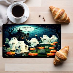 Tempered Glass Cutting Board Ghost Graveyard Decorative Dishwasher Safe Made in USA