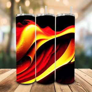 16 oz Tumbler Red Gold Glitter Stainless Steel Thermal Double Walled Vacuum Insulated Wedding Gift