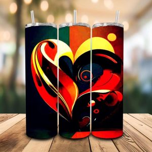 16 oz Tumbler Full Love Hearts Stainless Steel Thermal Double Walled Vacuum Insulated Wedding Gift