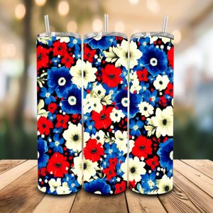 16 oz Tumbler Flag Arrangement Home of the Brave Stainless Steel Thermal Double Walled Vacuum Insulated