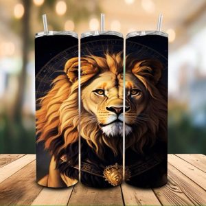 16 oz Tumbler Courageous Lion Kids World Stainless Steel Thermal Double Walled Vacuum Insulated