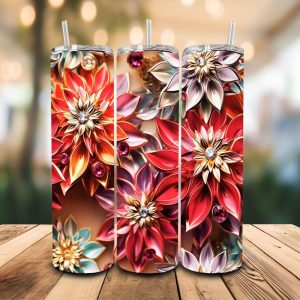 16 oz Tumbler Big Red Jewelry Stainless Steel Thermal Double Walled Vacuum Insulated Wedding Gift