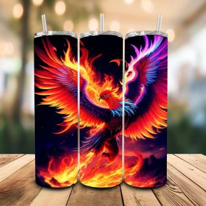 16 oz Tumbler Phoenix Rising Stainless Steel Thermal Double Walled Vacuum Insulated Wedding Gift