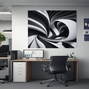 Wall Art Canvas High Contrast Black and White Abstract Artwork Design Vibrant Elegance Modern Decor Style