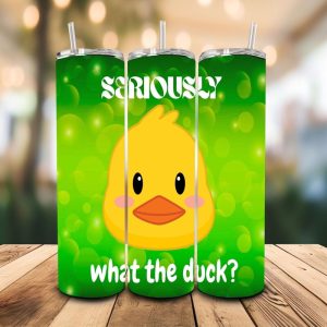 16 oz Tumbler What the Duck Stainless Steel Thermal Double Walled Vacuum Insulated