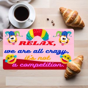 Tempered Glass Cutting Board We Are All Crazy Decorative Dishwasher Safe Made in USA