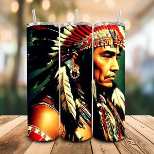 16 oz Tumbler Indigenous Stainless Steel Thermal Double Walled Vacuum Insulated