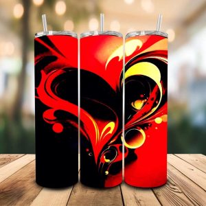 16 oz Tumbler Truly Love Hearts Stainless Steel Thermal Double Walled Vacuum Insulated Wedding Gift