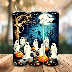 16 oz Tumbler Graveyard Ghosts Stainless Steel Thermal Double Walled Vacuum Insulated