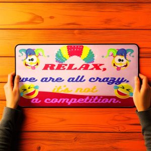 Office Desk Mat RELAX, We Are All Crazy Professional Pad Non-Slip Rubber Business Empower