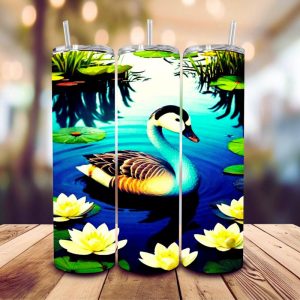 16 oz Tumbler Goose Swimming Kids World Stainless Steel Thermal Double Walled Vacuum Insulated