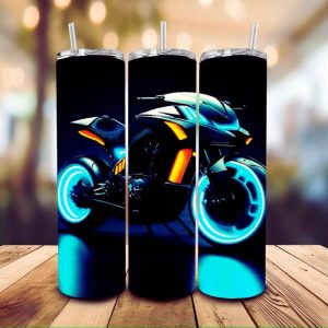 16 oz Tumbler Bold Bike Kids World Stainless Steel Thermal Double Walled Vacuum Insulated