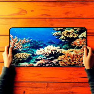 Office Desk Mat Ocean Corals Professional Pad Non-Slip Rubber Business Empower