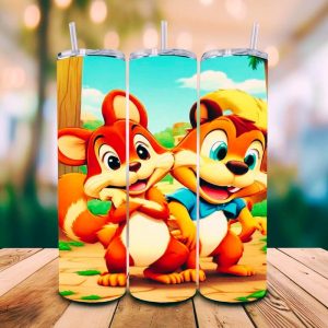 16 oz Tumbler Chipmunks Funny Kids World Stainless Steel Thermal Double Walled Vacuum Insulated