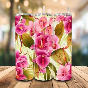 16 oz Tumbler Purple Orchid Stainless Steel Thermal Double Walled Vacuum Insulated Wedding Gift
