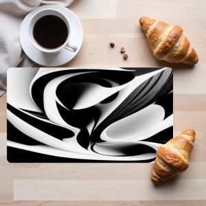 Tempered Glass Cutting Board Black and White Decorative Dishwasher Safe Made in USA