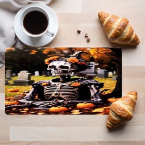 Tempered Glass Cutting Board Spooky Ghost Decorative Dishwasher Safe Made in USA
