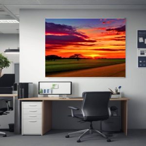 Wall Art Canvas Sunrise Sunset on the Road Trip Vibrant Elegance Modern Decor Style