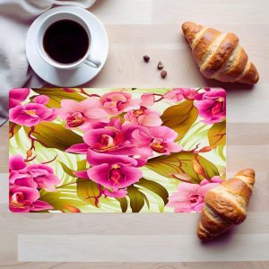 Tempered Glass Cutting Board Blossom Decorative Dishwasher Safe Made in USA