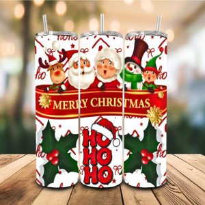 16 oz Tumbler Merry Christmas Stainless Steel Thermal Double Walled Vacuum Insulated