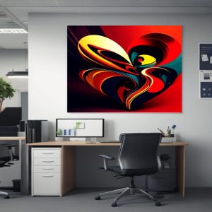 Wall Art Canvas Abstract Dream Love Hearts Dance Artwork Design Vibrant Elegance Unique Decor Style
