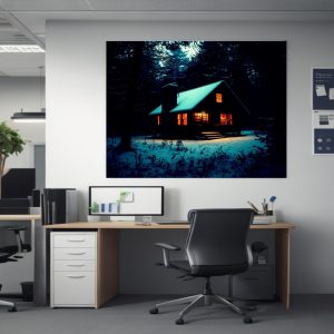 Wall Art Canvas Waiting for Santa Vibrant Elegance Modern Decor Style
